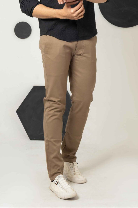 Bronze Brown Cotton Pant Regular Fit - Men's Fashion available at Ghar Mart Pakistan