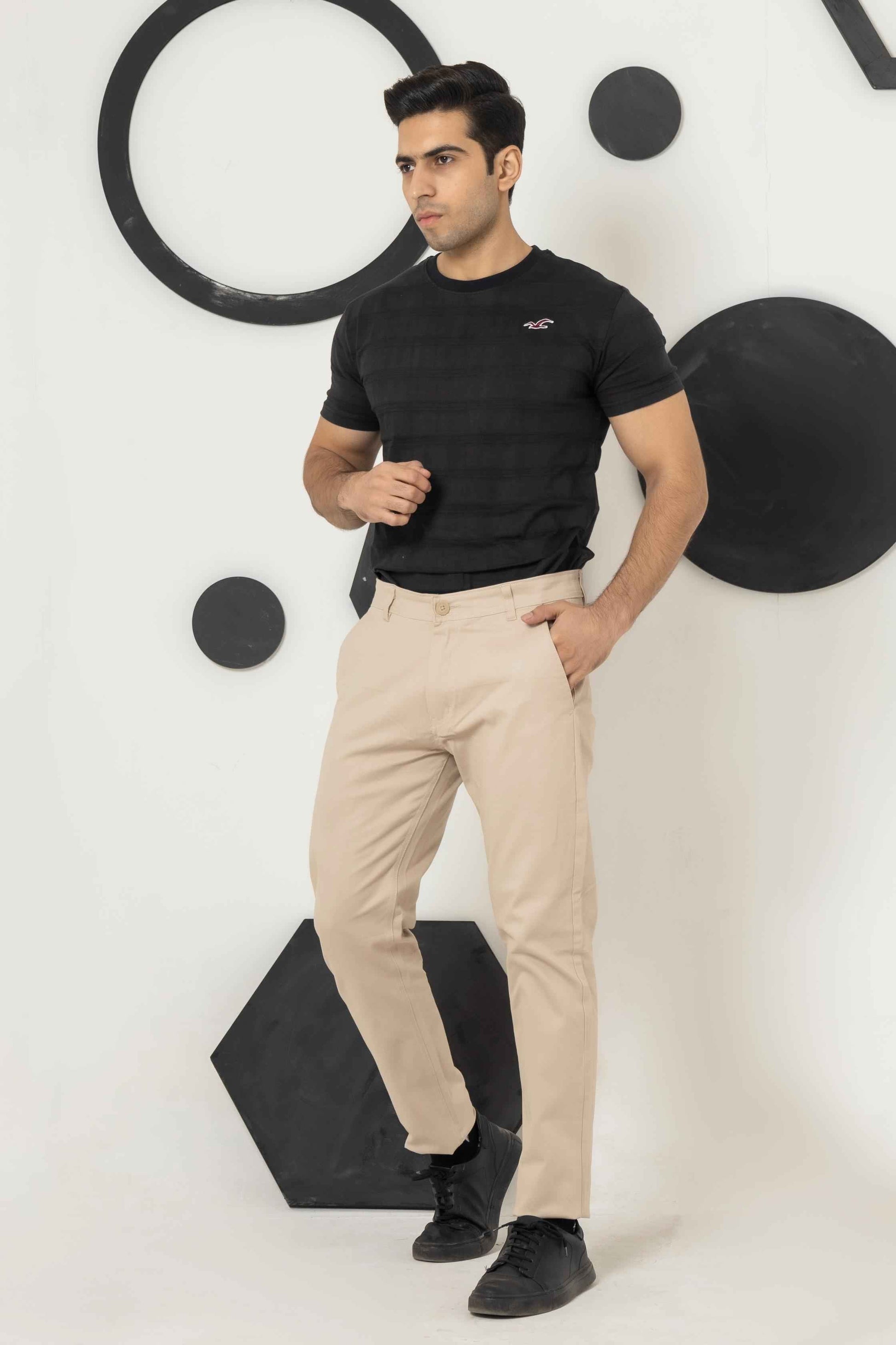 Beige Regular Fit Cotton Pant - Men's Fashion available at Ghar Mart Pakistan