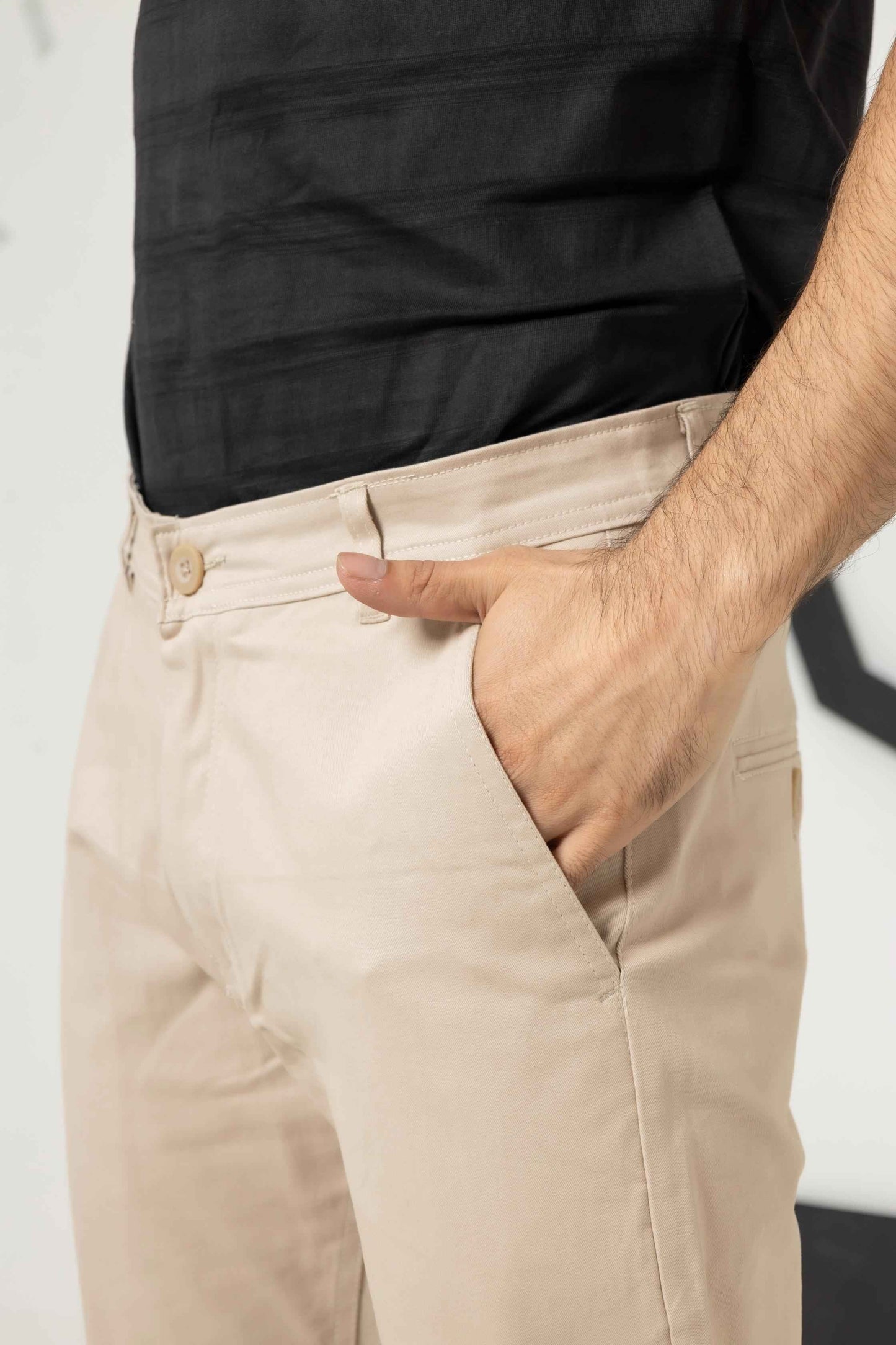 Beige Regular Fit Cotton Pant - Men's Fashion available at Ghar Mart Pakistan