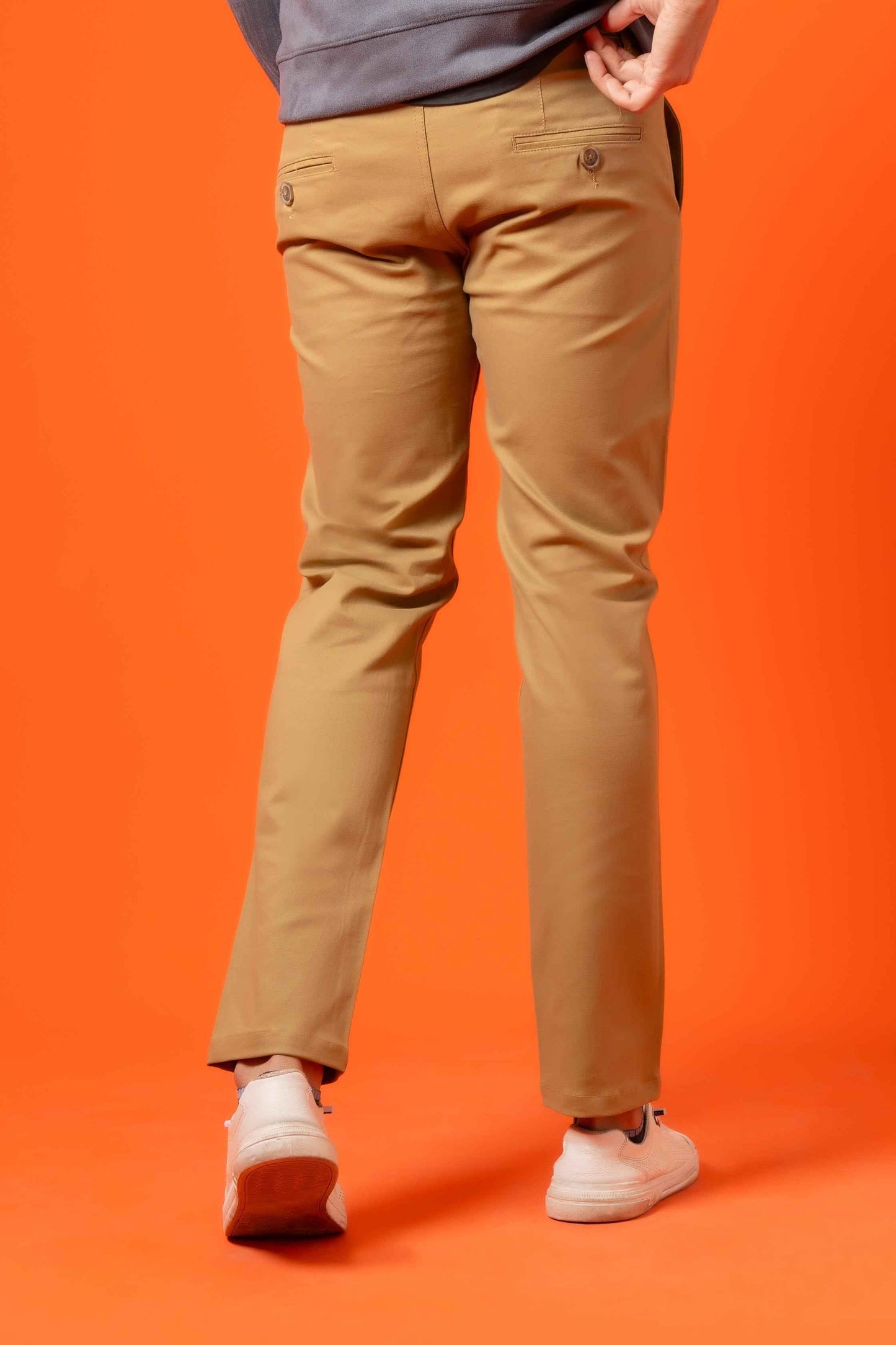 Golden Khaki Cotton Pant Regular Fit - Men's Fashion available at Ghar Mart Pakistan