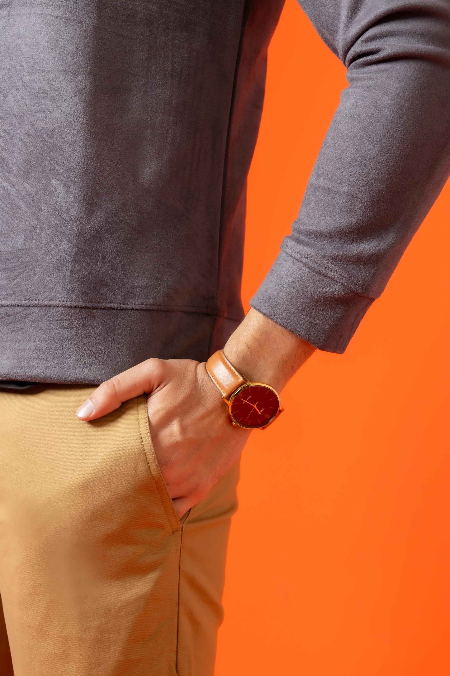 Golden Khaki Cotton Pant Regular Fit - Men's Fashion available at Ghar Mart Pakistan