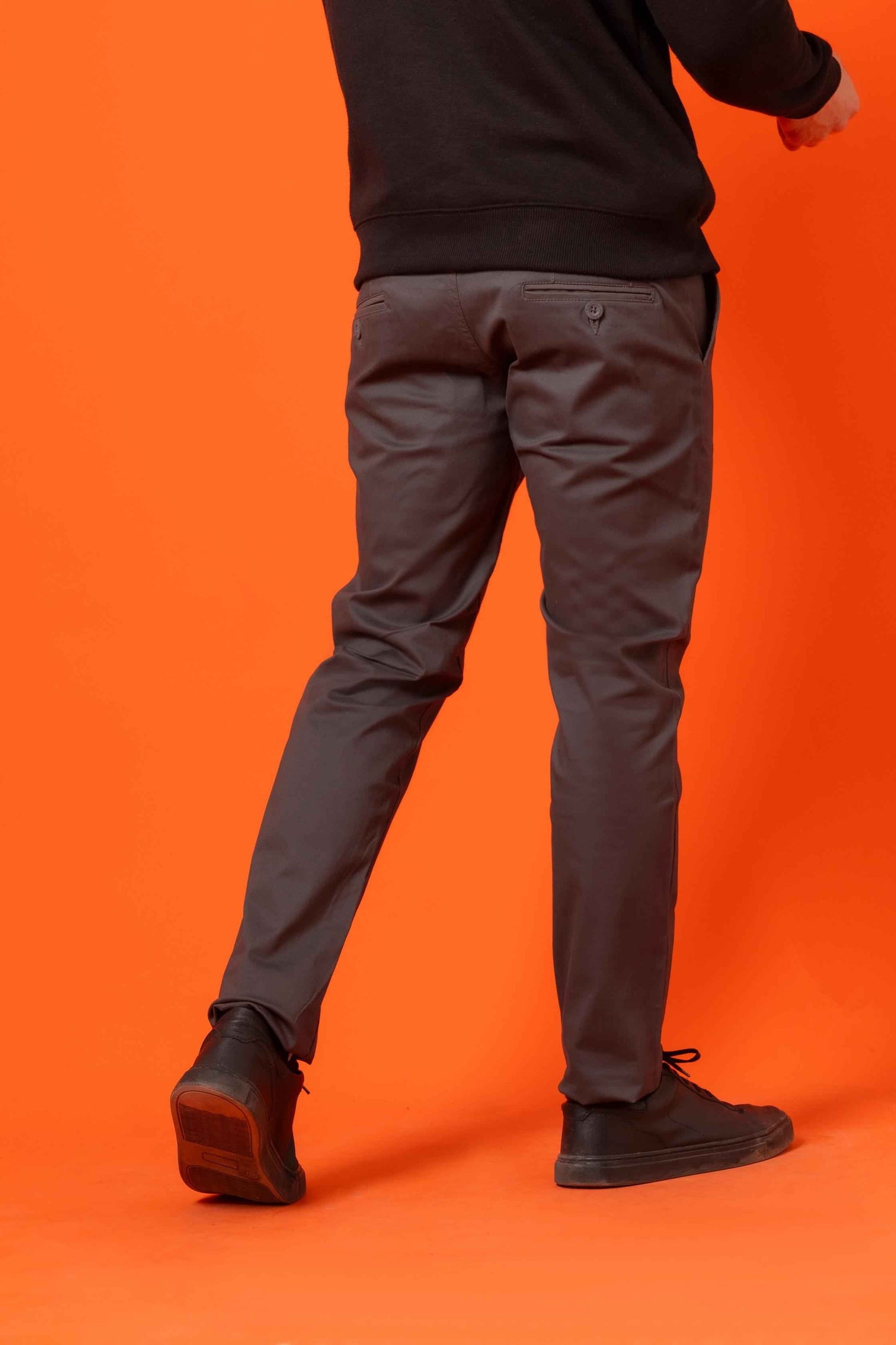 Charcoal Grey Cotton Pant Regular Fit - Men's Fashion available at Ghar Mart Pakistan