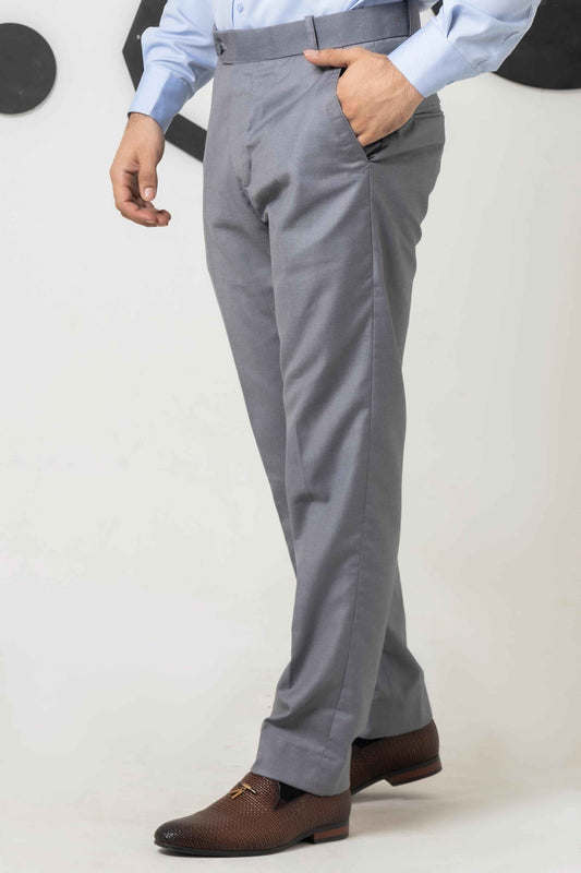 Chrome Silver Grey Formal Pant - Men's Fashion available at Ghar Mart Pakistan