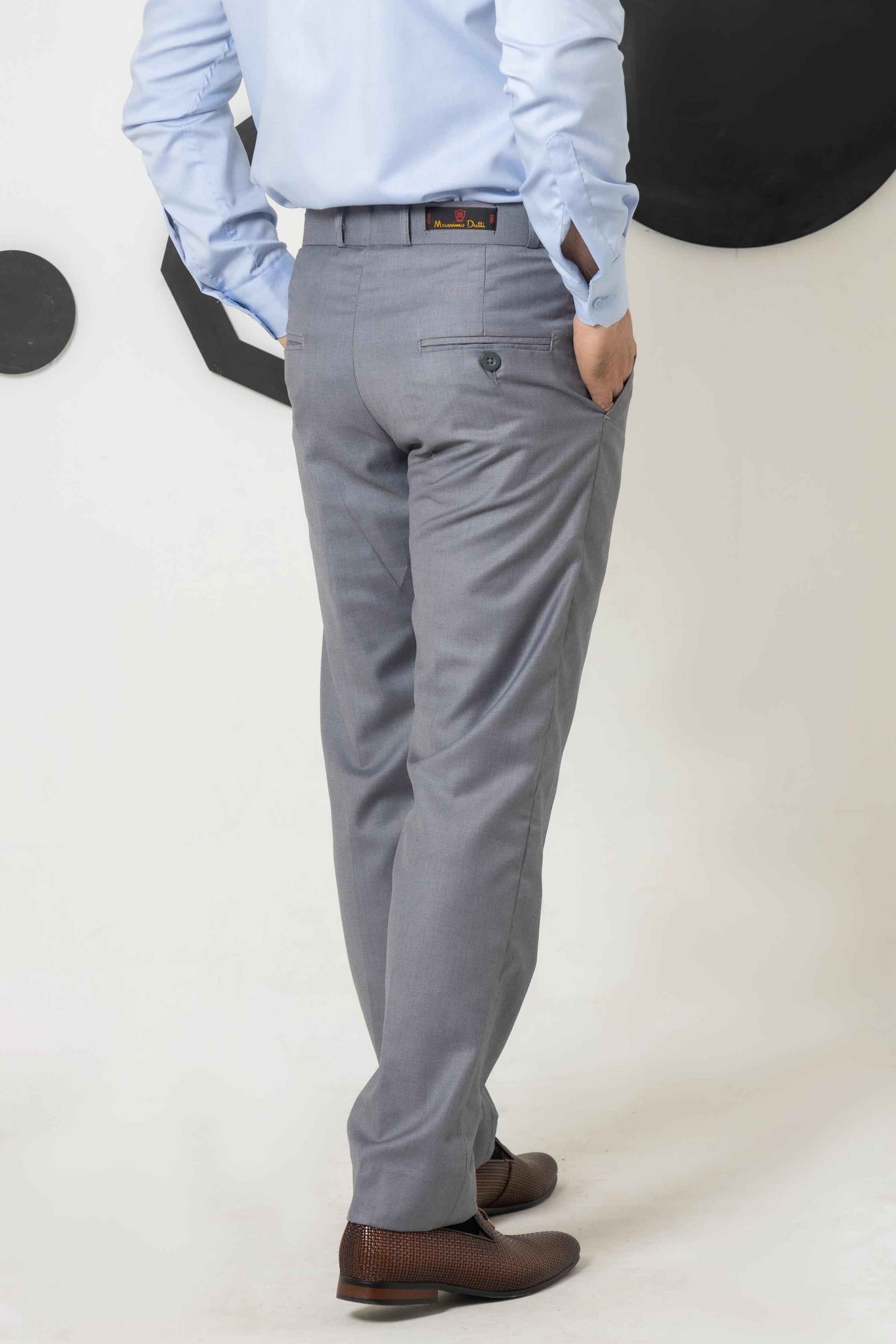 Chrome Silver Grey Formal Pant - Men's Fashion available at Ghar Mart Pakistan