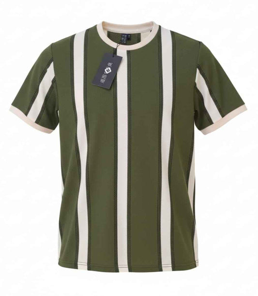 Olive Green Old Money Roundneck T-shirt - Men's Fashion available at Ghar Mart Pakistan