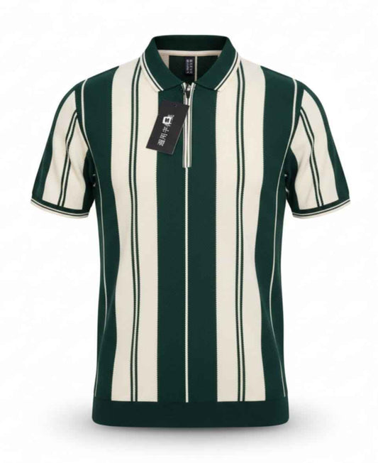 Green Old Money with collar Zip Shirt - Men's Fashion available at Ghar Mart Pakistan