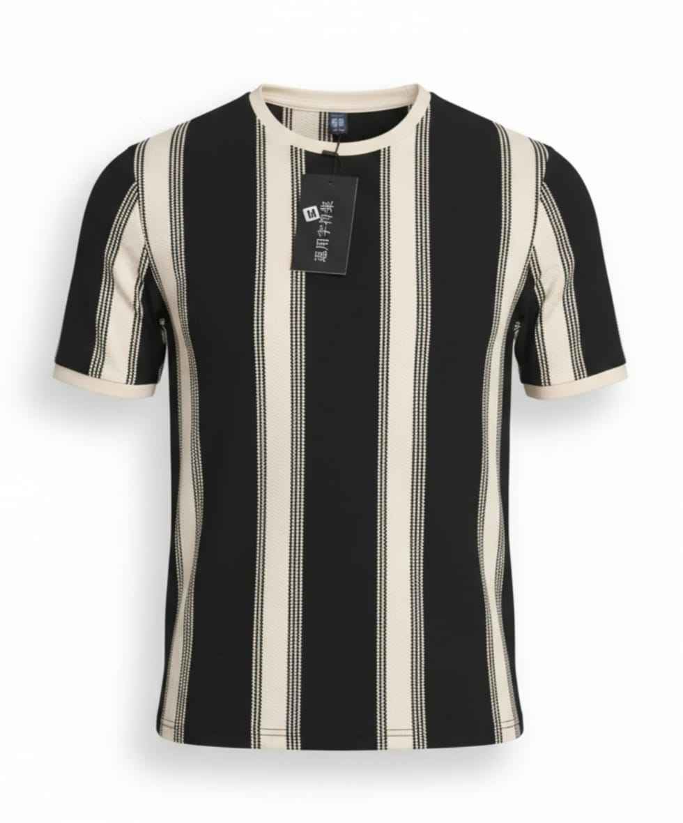 Black Old Money Roundneck T-shirt - Men's Fashion available at Ghar Mart Pakistan