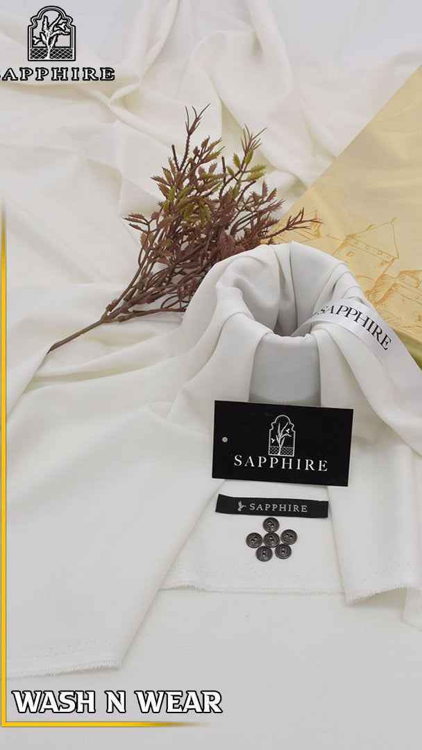 Sapphire Wash & Wear Gents Unstitched Suit Summer Collection 2026 – 4 Meter Cutt - Men's Fashion available at Ghar Mart