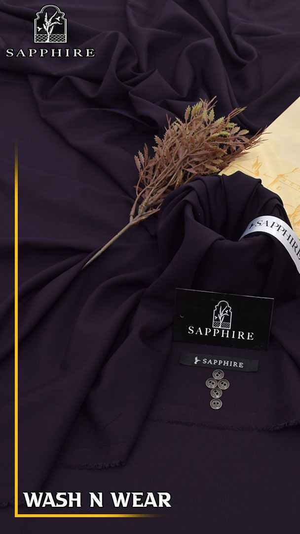 Sapphire Wash & Wear Gents Unstitched Suit Summer Collection 2026 – 4 Meter Cutt - Men's Fashion available at Ghar Mart