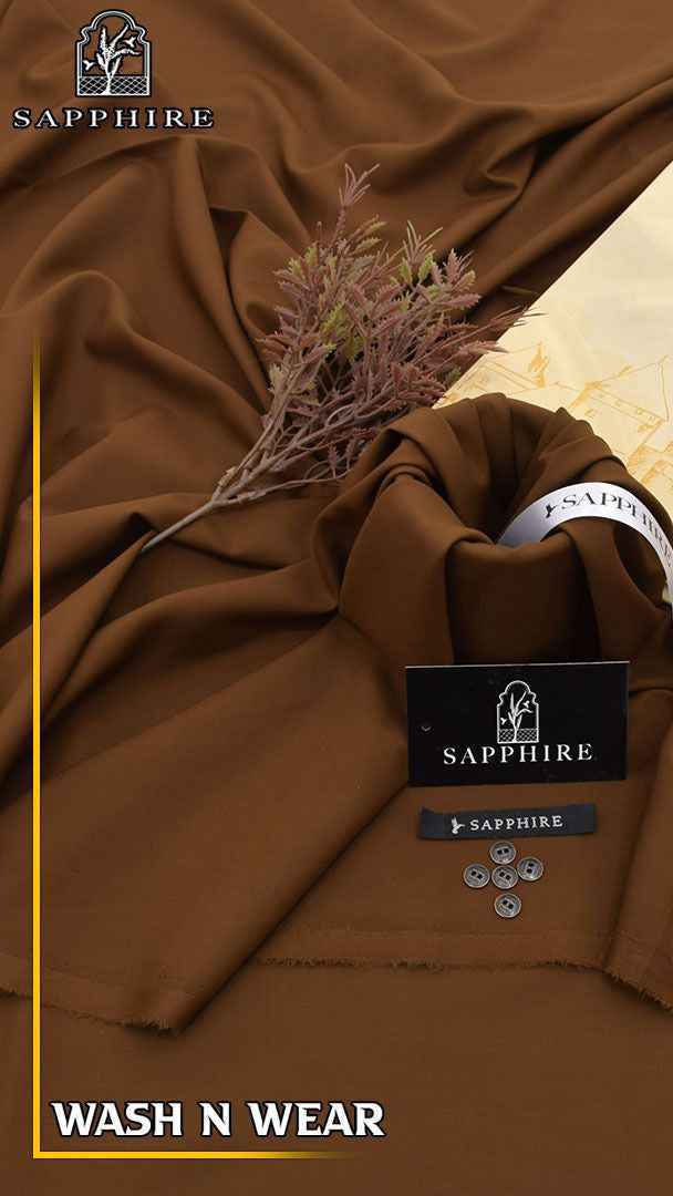 Sapphire Wash & Wear Gents Unstitched Suit Summer Collection 2026 – 4 Meter Cutt - Men's Fashion available at Ghar Mart