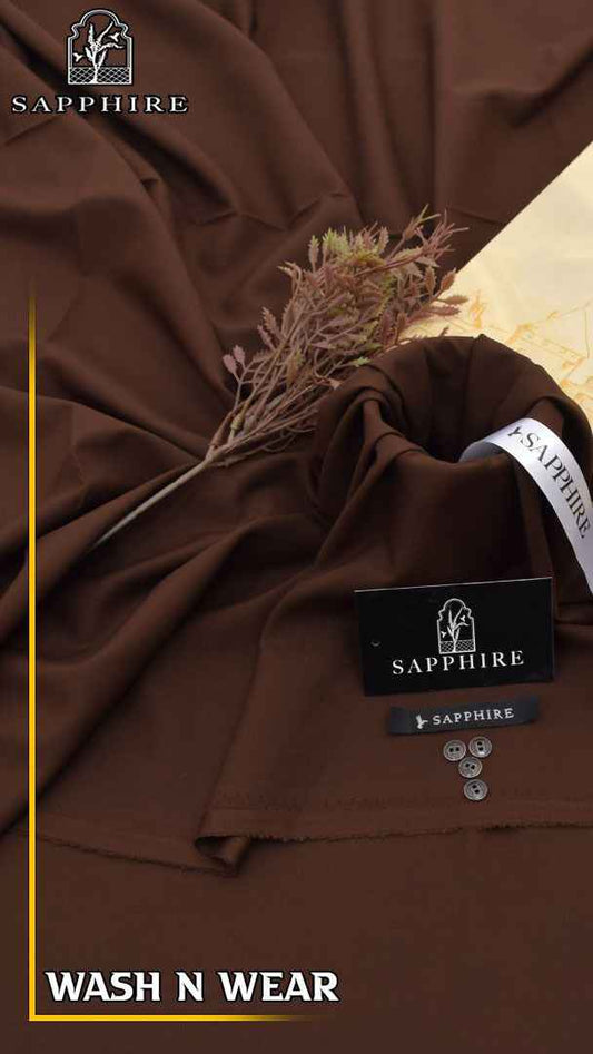 Sapphire Wash & Wear Gents Unstitched Suit Summer Collection 2026 – 4 Meter Cutt - Men's Fashion available at Ghar Mart