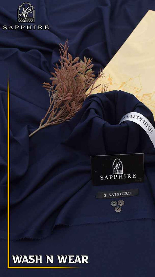Sapphire Wash & Wear Gents Unstitched Suit Summer Collection 2026 – 4 Meter Cutt - Men's Fashion available at Ghar Mart