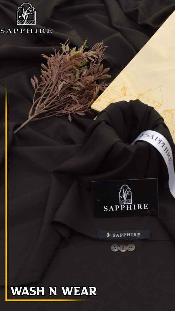 Sapphire Wash & Wear Gents Unstitched Suit Summer Collection 2026 – 4 Meter Cutt - Men's Fashion available at Ghar Mart