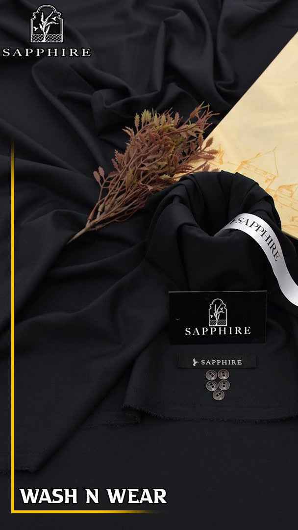 Sapphire Wash & Wear Gents Unstitched Suit Summer Collection 2026 – 4 Meter Cutt - Men's Fashion available at Ghar Mart