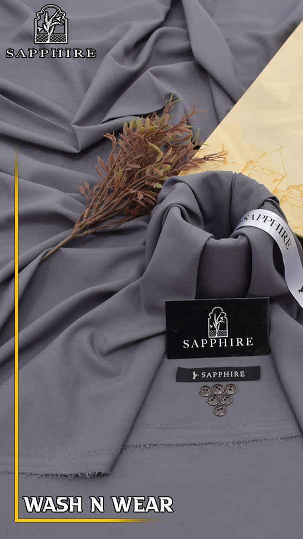 Sapphire Wash & Wear Gents Unstitched Suit Summer Collection 2026 – 4 Meter Cutt - Men's Fashion available at Ghar Mart