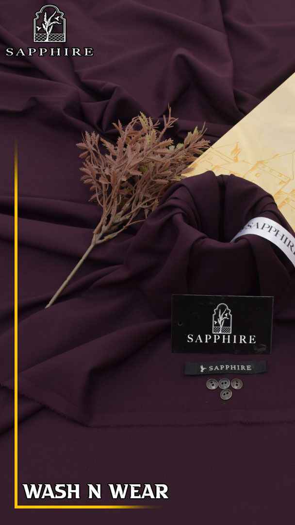 Sapphire Wash & Wear Gents Unstitched Suit Summer Collection 2026 – 4 Meter Cutt - Men's Fashion available at Ghar Mart