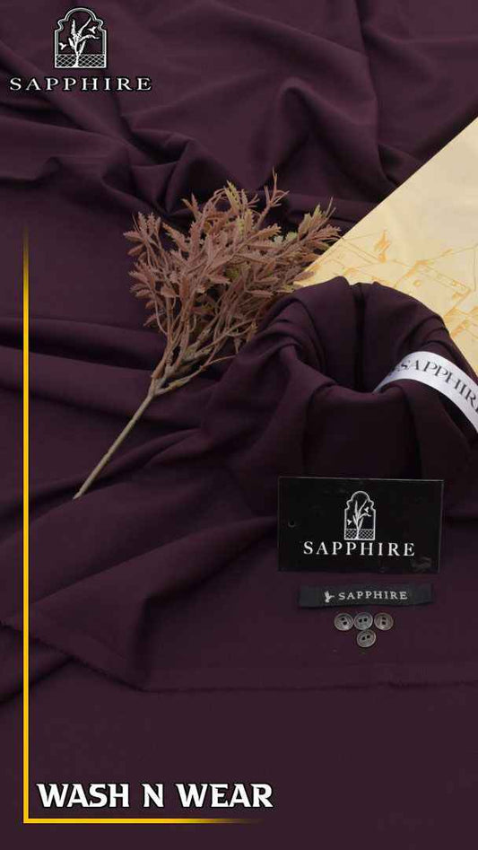 Sapphire Wash & Wear Gents Unstitched Suit Summer Collection 2026 – 4 Meter Cutt - Men's Fashion available at Ghar Mart