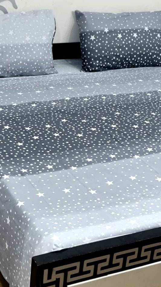 Export Quality Pure Cotton King Size Bedsheet Set with Pillow Covers – Double Be - Home & Living available at Ghar Mart