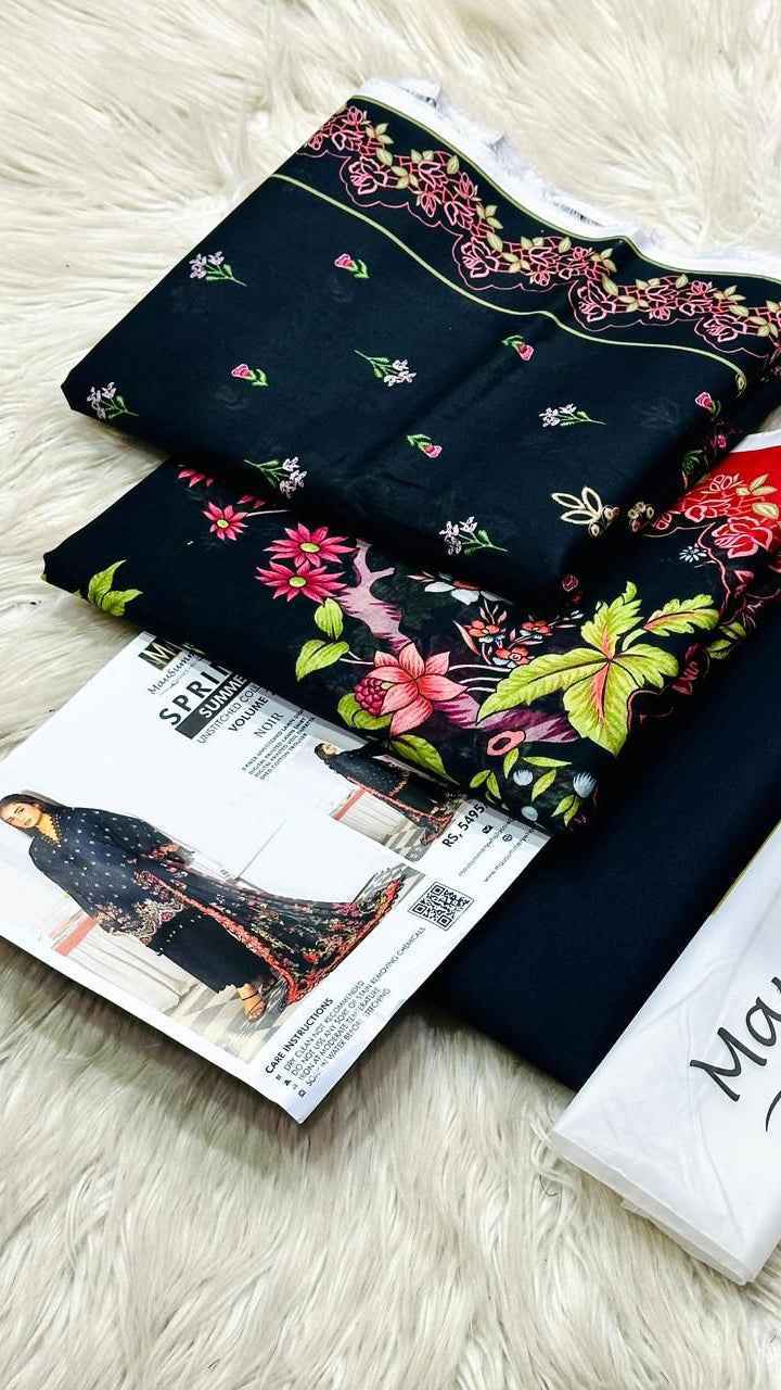 Mausammry Lawn 3PC Printed Suit with Voil Dupatta – Unstitched Summer Collection - Women's Fashion available at Ghar