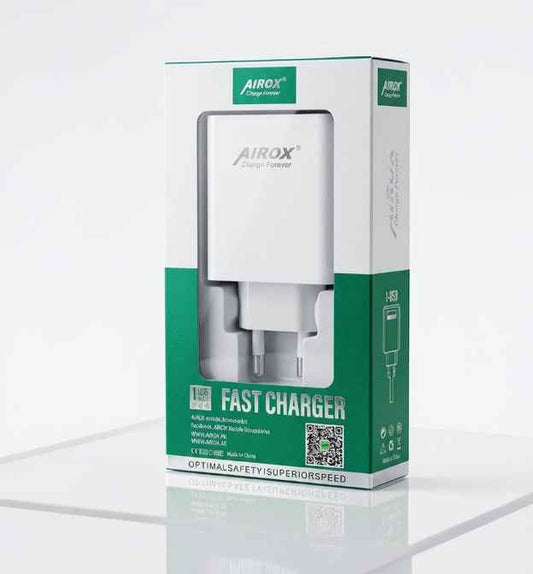 Airox Fast Charger – High-Speed 1-USB Wall Adapter (Optimal Safety & Superior Sp - Mobile Accessories available at Ghar