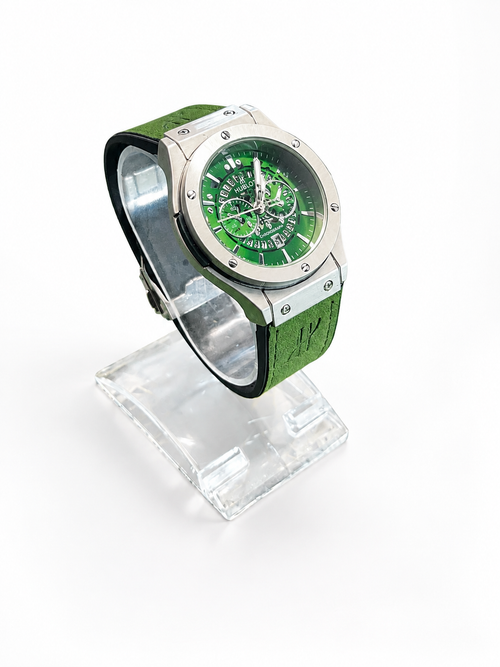 Green Skeleton Chronograph Luxury Watch | Ghar Mart