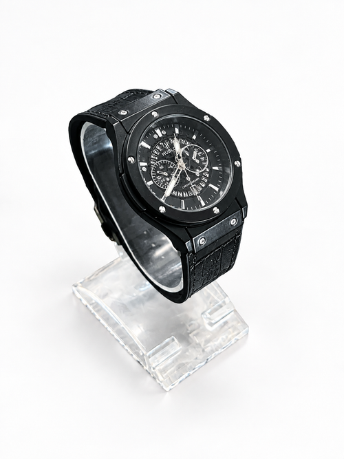Black Skeleton Chronograph Luxury Watch | Ghar Mart