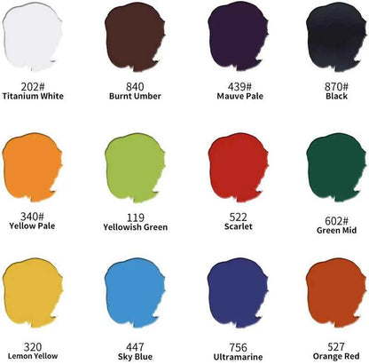 Keep Smiling Premium Acrylic Paint Set. Vibrant Colors (30ml Tubes) for Professional Artists & Beginners