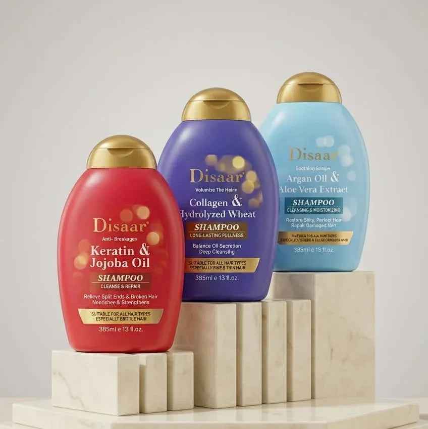 Disaar Shampoo 385ml – Keratin, Collagen & Argan Oil Hair Care Collection