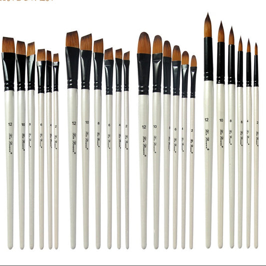 Keep Smiling 6-Piece Artist Paint Brush Set – Professional Paintbrushes for Watercolor, Acrylic, Oil & Gouache Painting