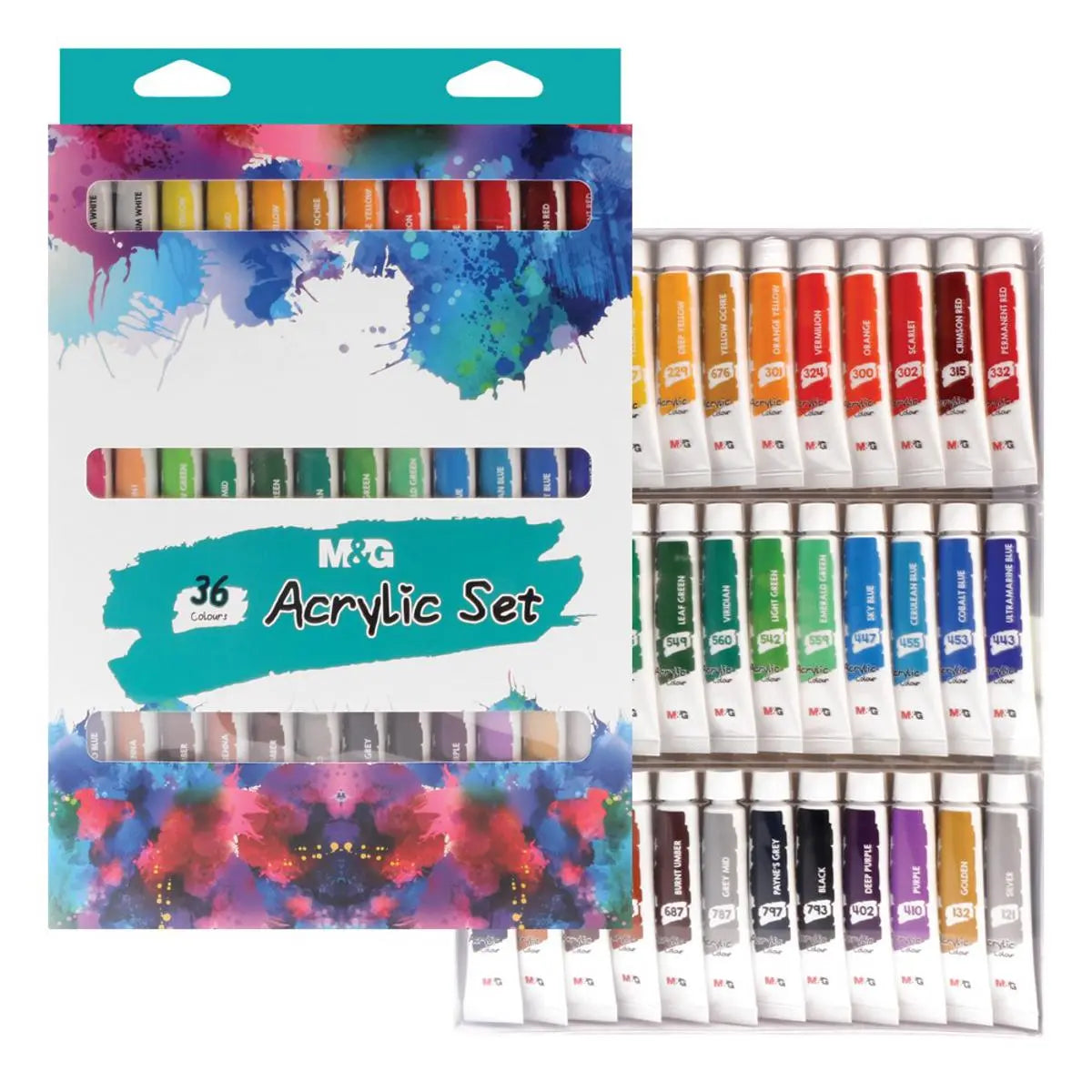 M&G Professional Acrylic Paint Set – Premium Artist Quality | Available in 12, 2 - Acrylic Color available at Ghar Mart