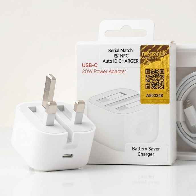 Apple 20W USB-C Power Adapter (Original Mercantile) Fast Charger for iPhone, iPa - Mobile Accessories available at Ghar