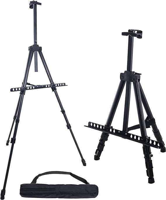Premium Portable Artist Easel – Adjustable Aluminum Tripod Stand for Canvas & Display (Includes Carry Bag)