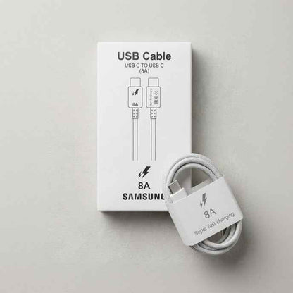 Samsung USB-C to USB-C Cable (8A) – Ultra Fast Charging & Heavy Duty - Mobile Accessories available at Ghar Mart