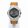 Men's Silver Skeleton Chronograph Watch with Light Brown Leather Strap | GharMart