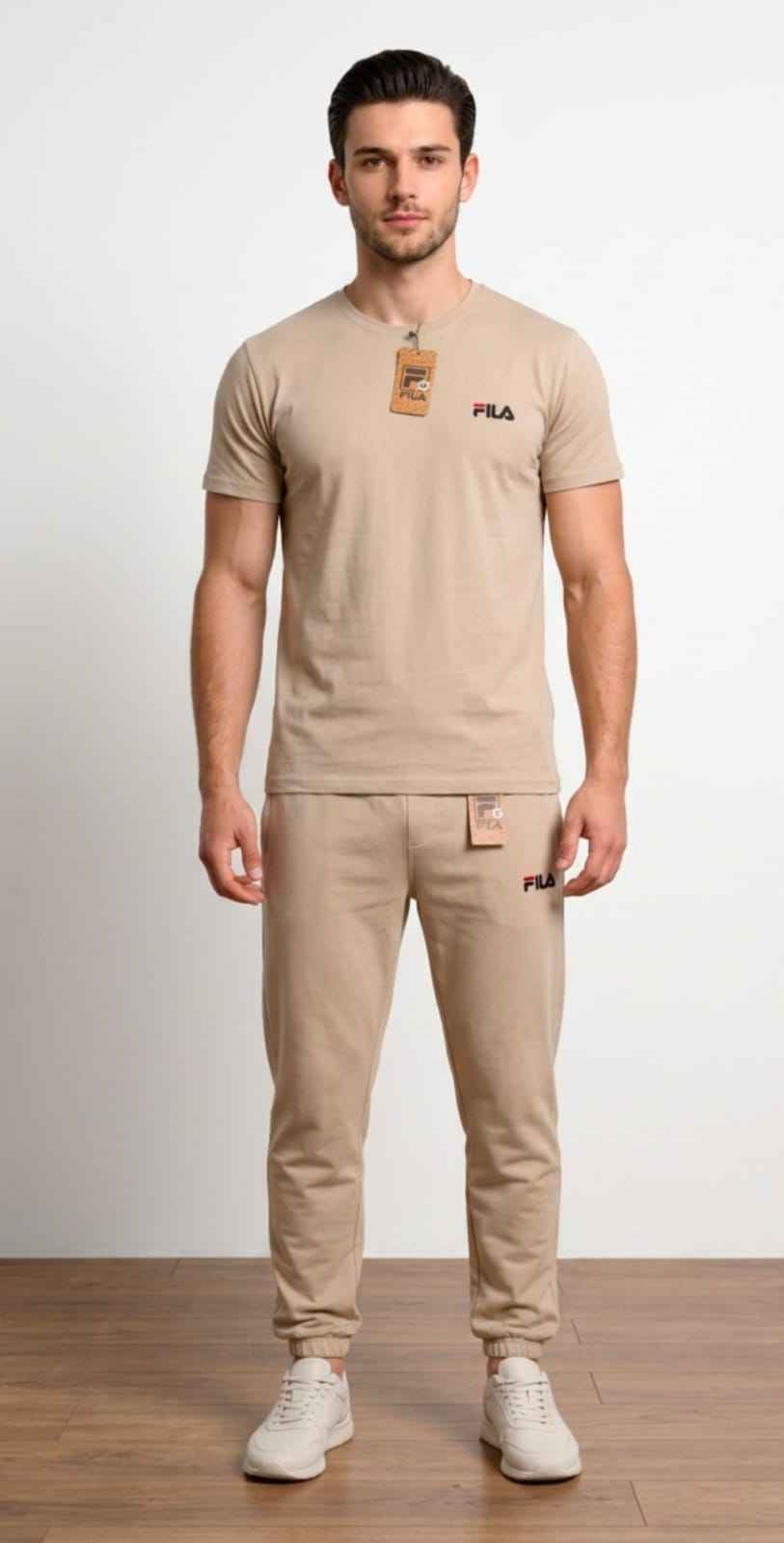 Beige Active Fit Co-Ord Set - Men's Fashion available at Ghar Mart Pakistan