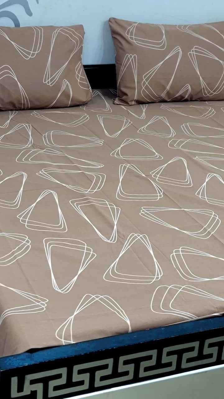 Export Quality Pure Cotton King Size Bedsheet Set with Pillow Covers – Double Be - Home & Living available at Ghar Mart