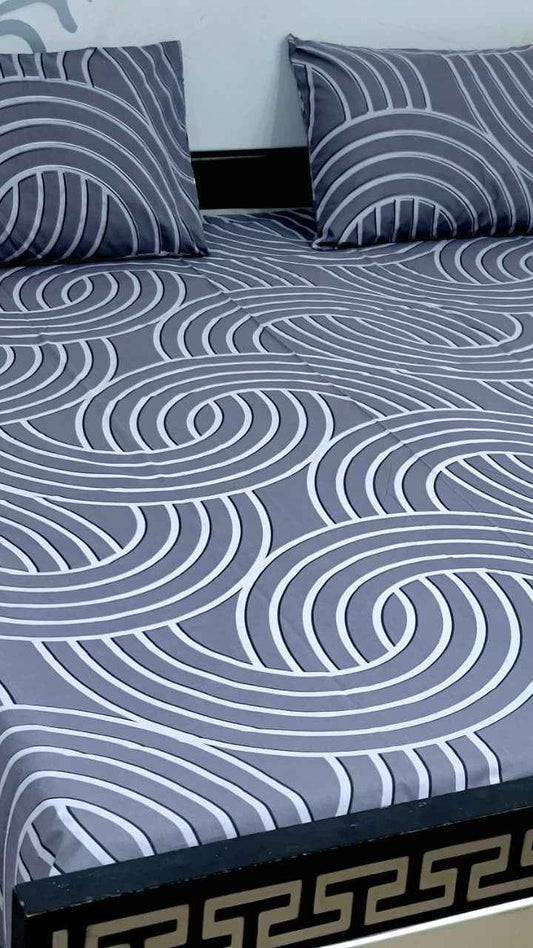Export Quality Pure Cotton King Size Bedsheet Set with Pillow Covers – Double Be - Home & Living available at Ghar Mart