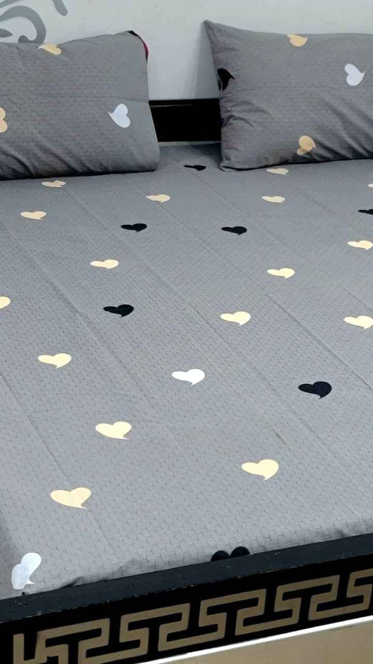 Export Quality Pure Cotton King Size Bedsheet Set with Pillow Covers – Double Be - Home & Living available at Ghar Mart