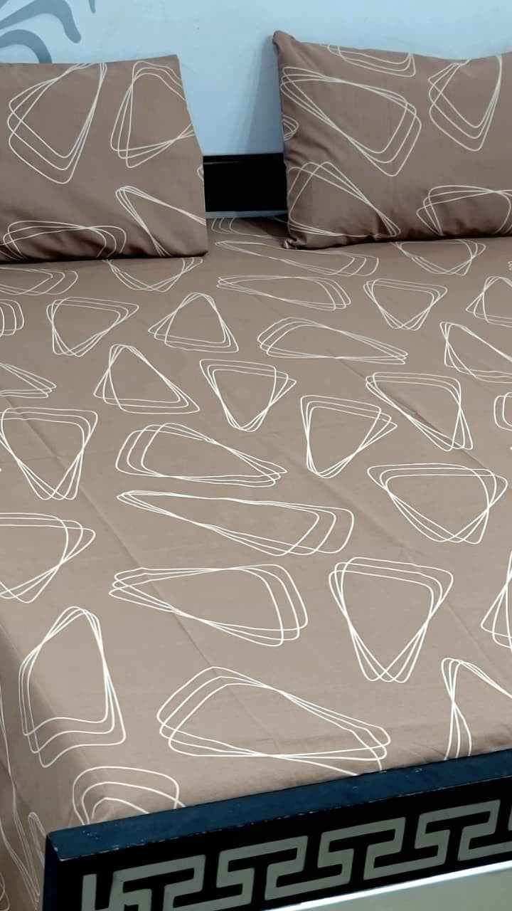Export Quality Pure Cotton King Size Bedsheet Set with Pillow Covers – Double Be - Home & Living available at Ghar Mart