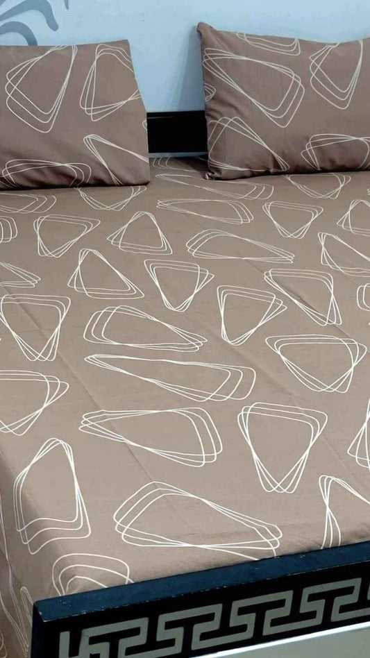 Export Quality Pure Cotton King Size Bedsheet Set with Pillow Covers – Double Be - Home & Living available at Ghar Mart