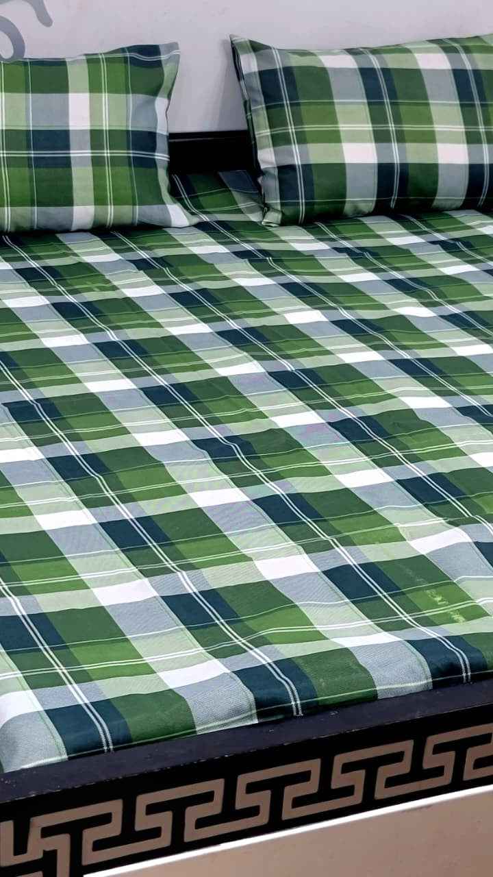 Export Quality Pure Cotton King Size Bedsheet Set with Pillow Covers – Double Be - Home & Living available at Ghar Mart