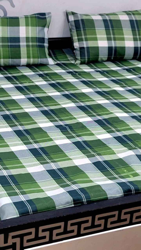 Export Quality Pure Cotton King Size Bedsheet Set with Pillow Covers – Double Be - Home & Living available at Ghar Mart