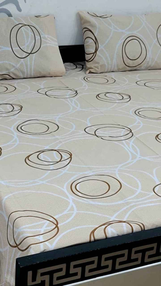 Export Quality Pure Cotton King Size Bedsheet Set with Pillow Covers – Double Be - Home & Living available at Ghar Mart