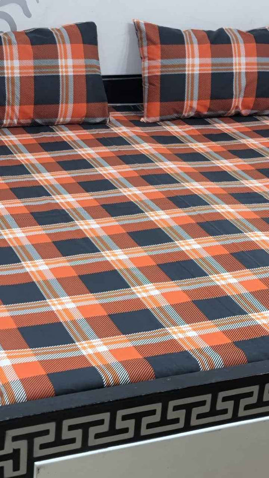 Export Quality Pure Cotton King Size Bedsheet Set with Pillow Covers – Double Be - Home & Living available at Ghar Mart