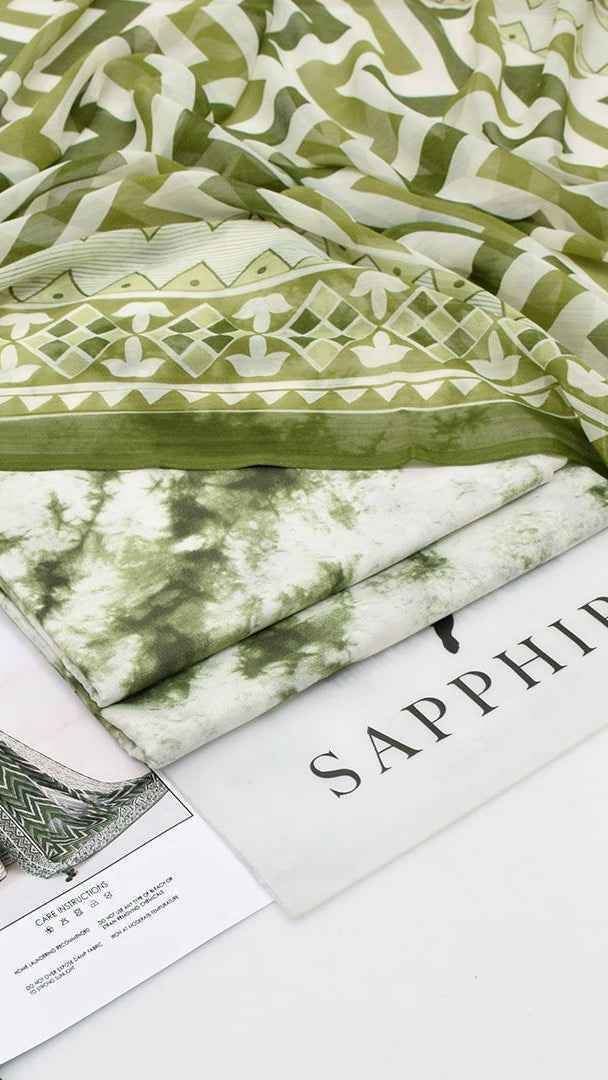 2026 Printed Lawn 3PC Suit with Chiffon Dupatta – Unstitched Summer Collection # - Women's Fashion available at Ghar