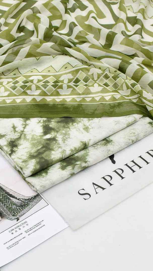 2026 Printed Lawn 3PC Suit with Chiffon Dupatta – Unstitched Summer Collection # - Women's Fashion available at Ghar