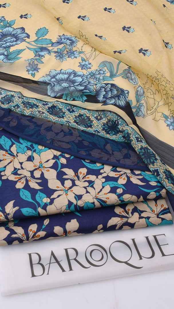 2026 Printed Lawn 3PC Suit with Chiffon Dupatta – Unstitched Summer Collection # - Women's Fashion available at Ghar