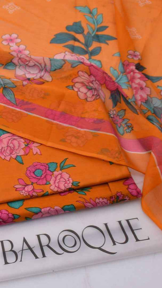 2026 Printed Lawn 3PC Suit with Chiffon Dupatta – Unstitched Summer Collection # - Women's Fashion available at Ghar