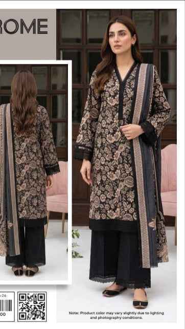 Monocrom MDL Original Digital Printed Lawn 3PC Suit with Airjet Dupatta – Unstit - Women's Fashion available at Ghar