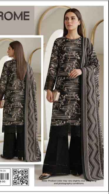 Monocrom MDL Original Digital Printed Lawn 3PC Suit with Airjet Dupatta – Unstit - Women's Fashion available at Ghar